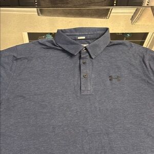 Under Armour Men's Heathered Navy Polo